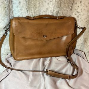 Coach leather laptop bag